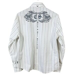 Fender Custom Rock & Roll Religion Shirt Mens M Snaps Embroidery Modern Western